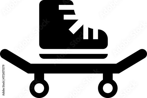 Skate Sport Equipment Glyph