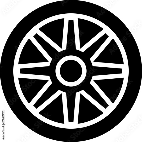 Car Wheel Icon Vector