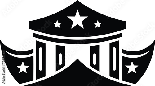 Creative theater vector icon.
