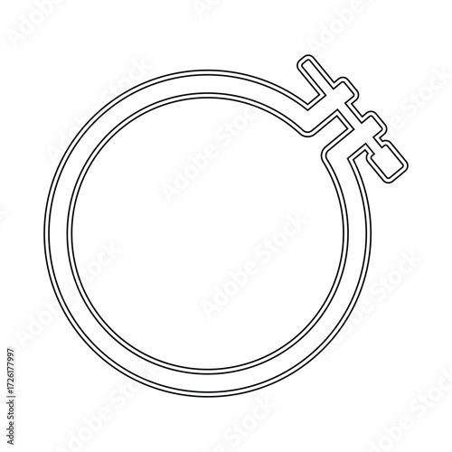 Outline of a hose clamp with a screw mechanism