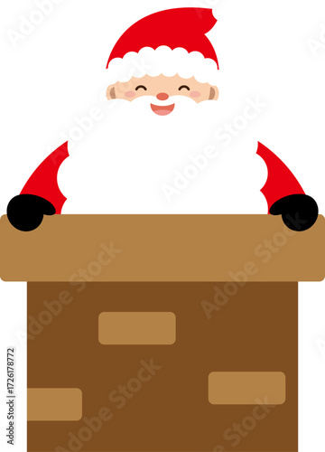 굴뚝에 들어간 산타클로스