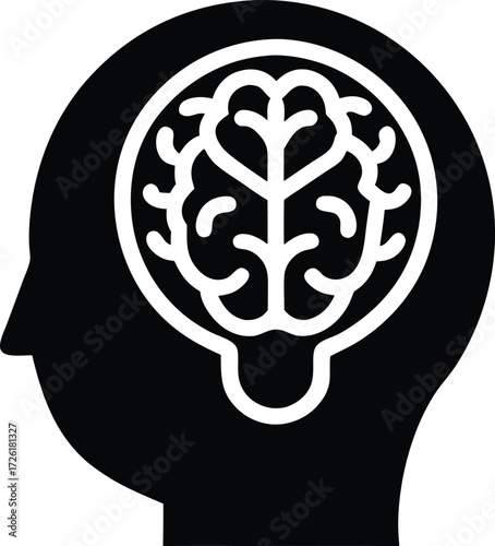 Human mind vector icon