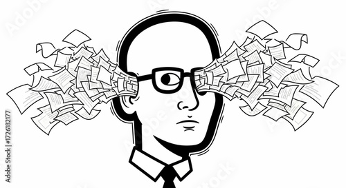 Man with Paper Eyes: Overwhelmed by Information