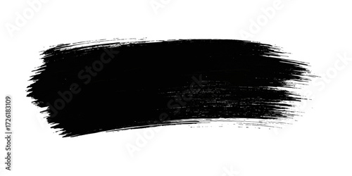 A set of black and white grunge brush stroke vectors for an ink border or dirty paint splatter design element