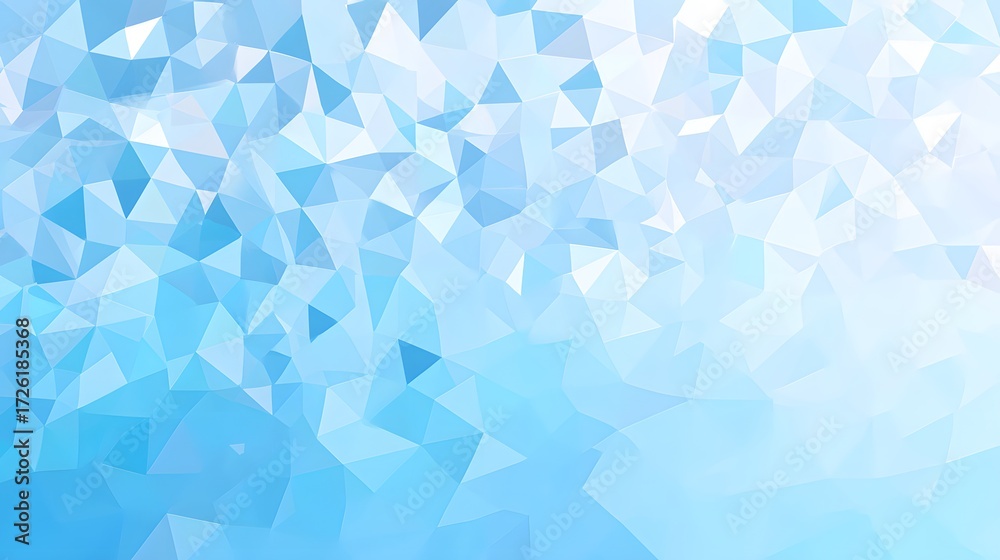 Fototapeta premium Abstract geometric blue and white background with gradient triangle shapes for modern digital design and decoration