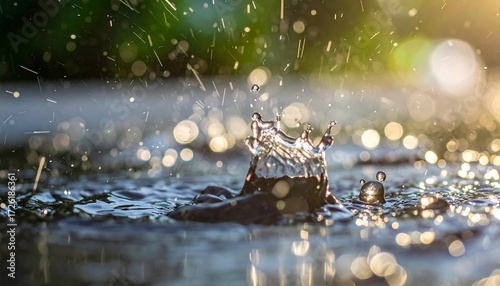 Water splash close-up