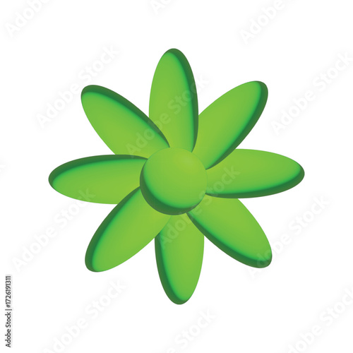 3d render collection of plants, set of vector flowers on isolated white background, design element, nature icons.