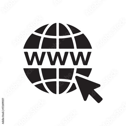 WWW Globe Icon. Web icons vector eps 10