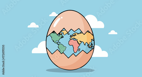 Vector illustration world egg day