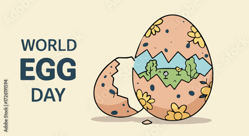 Vector illustration world egg day