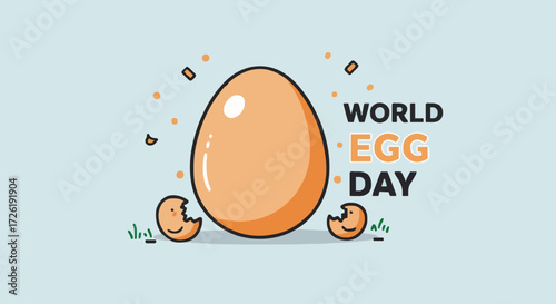 Vector illustration world egg day