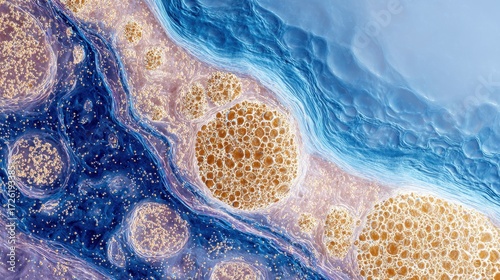 Abstract Cellular Landscape - Intricate Patterns of Color and Form.