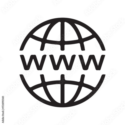 Website Icon. Vector www icon. World Wide Web Symbol. vector Illustration eps 10