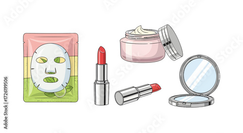 Set of eight charming sleep-themed graphic badges, depicting restful slumber with sleepy figures, crescent moons, stars, and symbols of nighttime tranquility and well-being for awareness