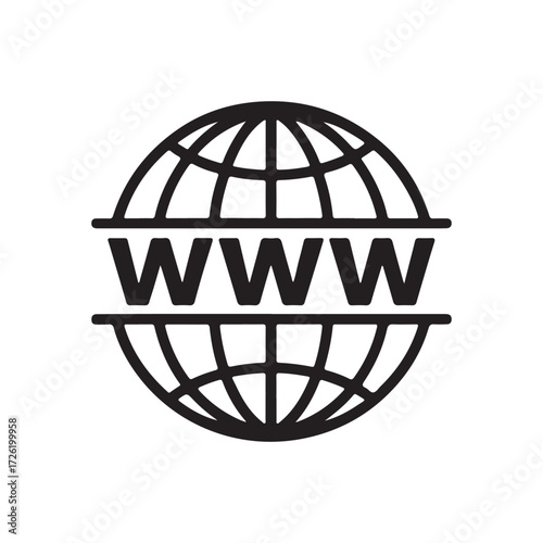 Website Icon. Vector www icon. World Wide Web Symbol. vector Illustration eps 10