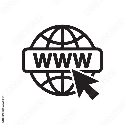 Website Icon. Vector www icon. Internet Access Logo