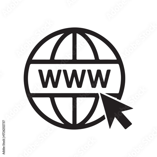 Global Web Connection. WWW Globe Icon