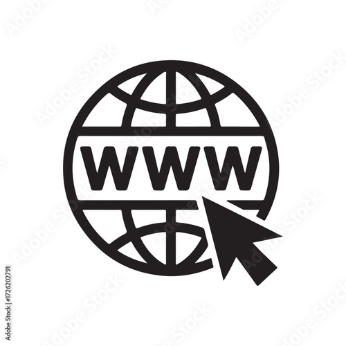 Global Web Connection. WWW Globe Icon