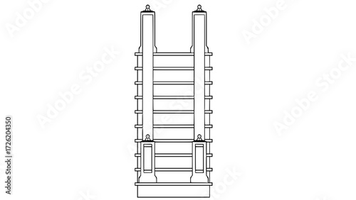 Staircase Balustrade Designs 2D vector