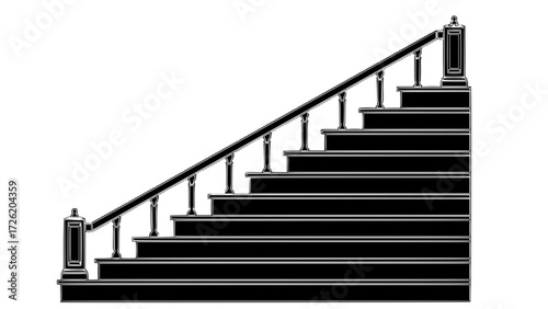 Staircase Balustrade Designs 2D vector