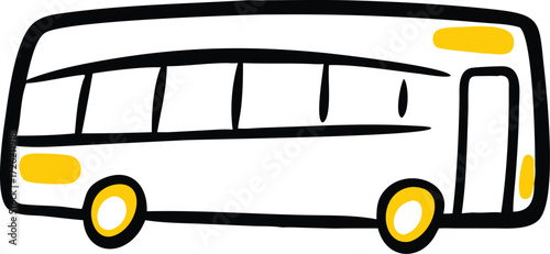 bus flat vector on white background.eps