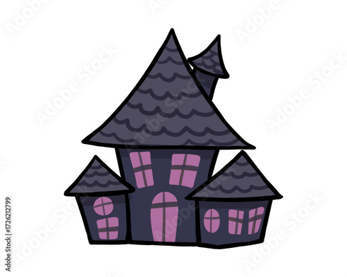Spooky Halloween Haunted House Illustration for Your Next Spooky Event