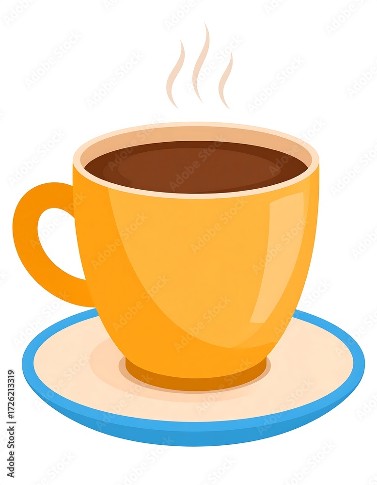 Obraz premium Warm yellow coffee cup