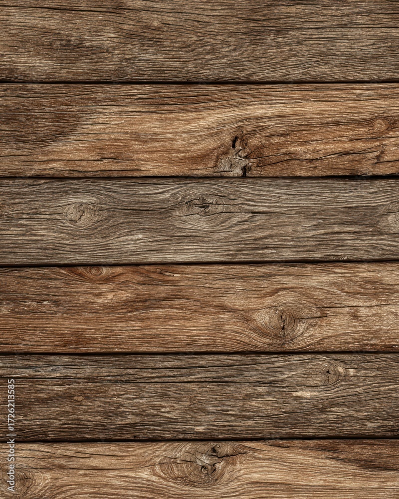Obraz premium Rustic Wooden Plank Texture, Aged Timber Background, Horizontal Grain, Warm Tones.