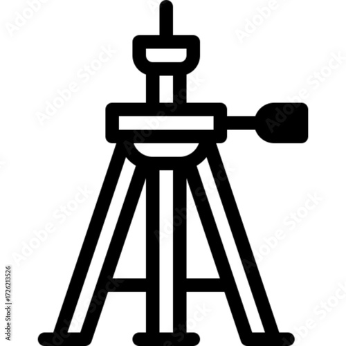 Camera Tripod Illustration