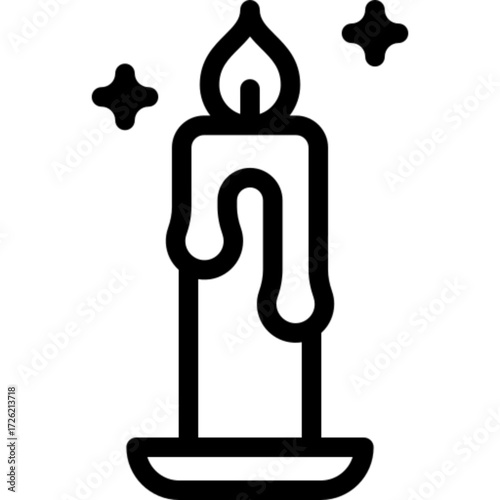 Minimal Candle Icon