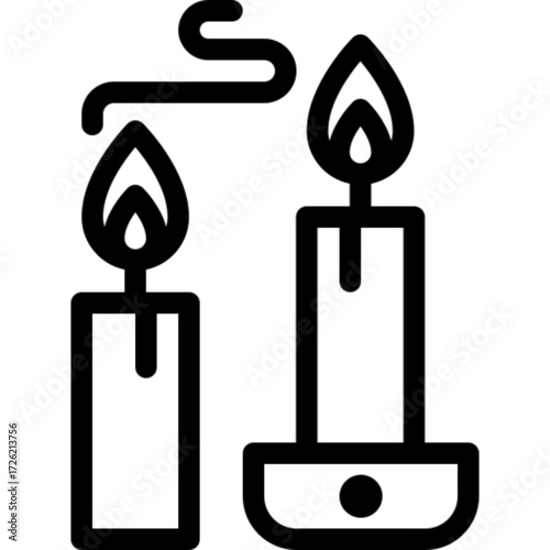 Group of Candles Illustration