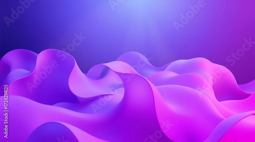 Smooth purple and pink silk texture with flowing waves for an abstract fabric backdrop design.
