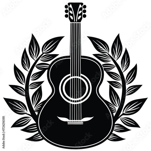 acoustic guitar vector illustration