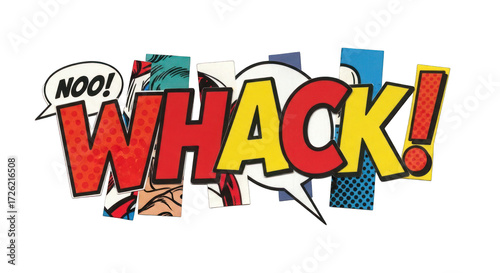 Comic Book Style Whack Word Art.