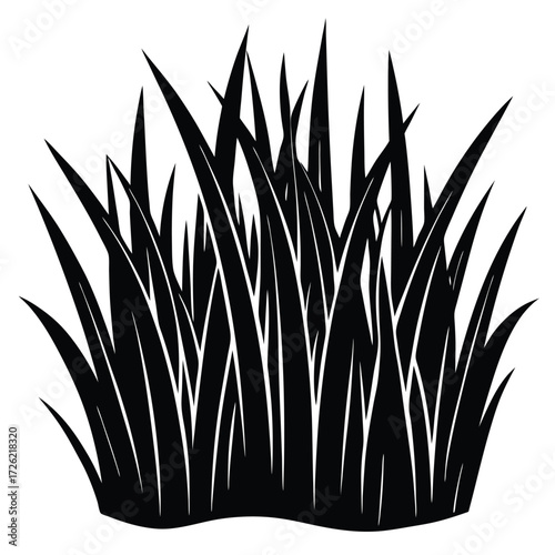 a stylized illustration of green grass with a subt (2).eps