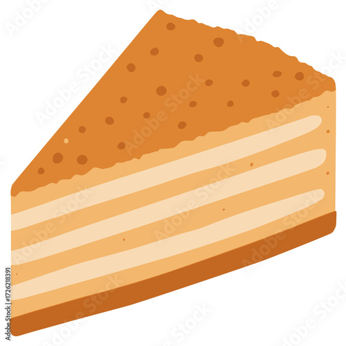 Napoleon Russian layered cake flat color vector illustration template design