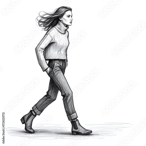 Pocketed Stride of the Windblown Turtleneck.