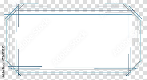 Geometric Blue Line Frame | Abstract Border Design