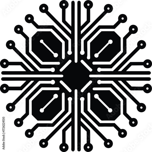 digital futuristic circuit board grid pattern back.eps