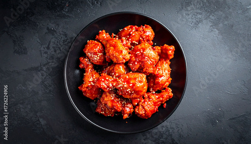 Korean Dakgangjeong fried chicken spicy 