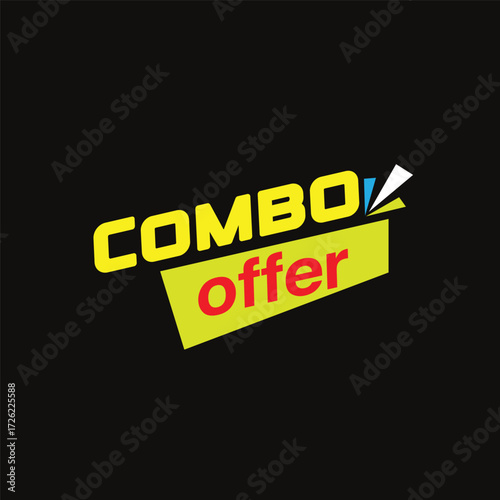 combo offer, vector offer design icon