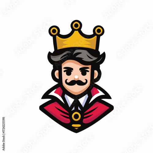 Royal king crown vector design art illustration
