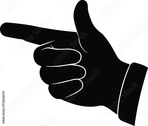 hand vector silhouette showing a pointing finger g.eps