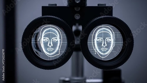 Eye Exam Instrument with Face Chart for Vision Testing
