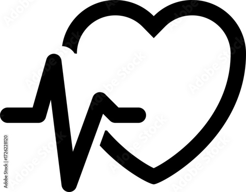 Heartbeat Line Art