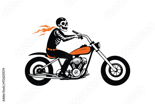 silhouette of a man riding a bike motorcycle design icon 