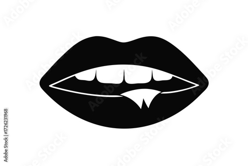 vector illustration of lips smile design icon 