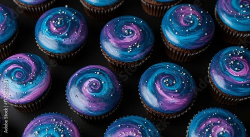 Colorful cosmic cupcakes