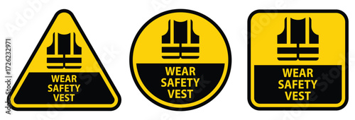 Warning Signs for Safety Vest Usage in Industrial and Construction Settings