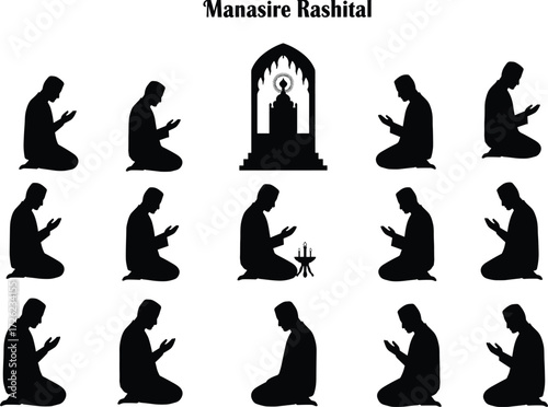 Prayer, meditation, shrine, silhouette, worship, spiritual, candle, devotion, faith, kneeling, ritual, religion, peaceful, sacred, belief, tranquility